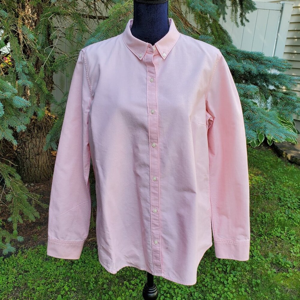 Gap The Fitted Boyfriend Orange Button Down Shirt… - image 1